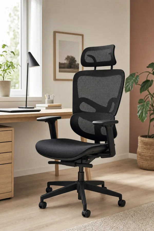 Ergonomic chair in a home office